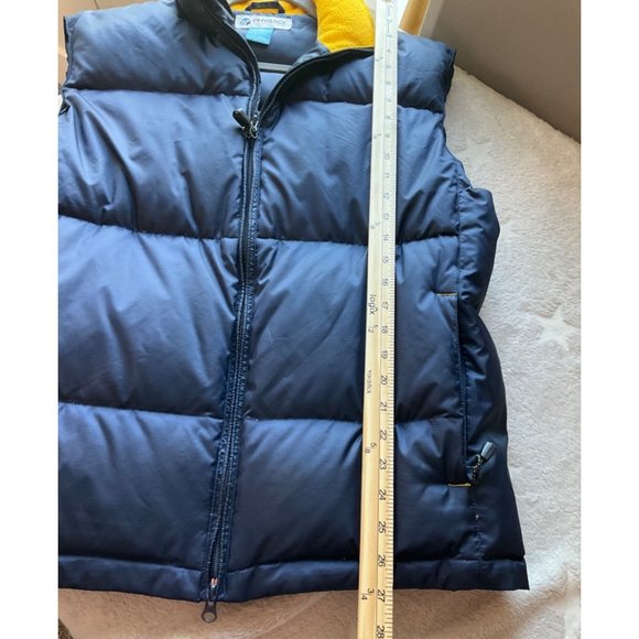 PHYS.SCi Men’s Sz.Small Puffer Vest  Down Fill blue & yellow Retro Y2K - Picture 7 of 8
